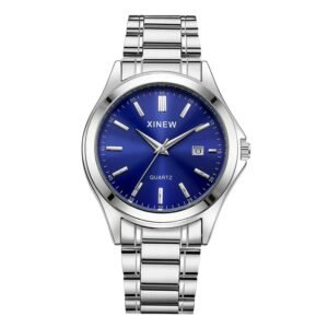 Silber Streak Blue Face Women's Watch